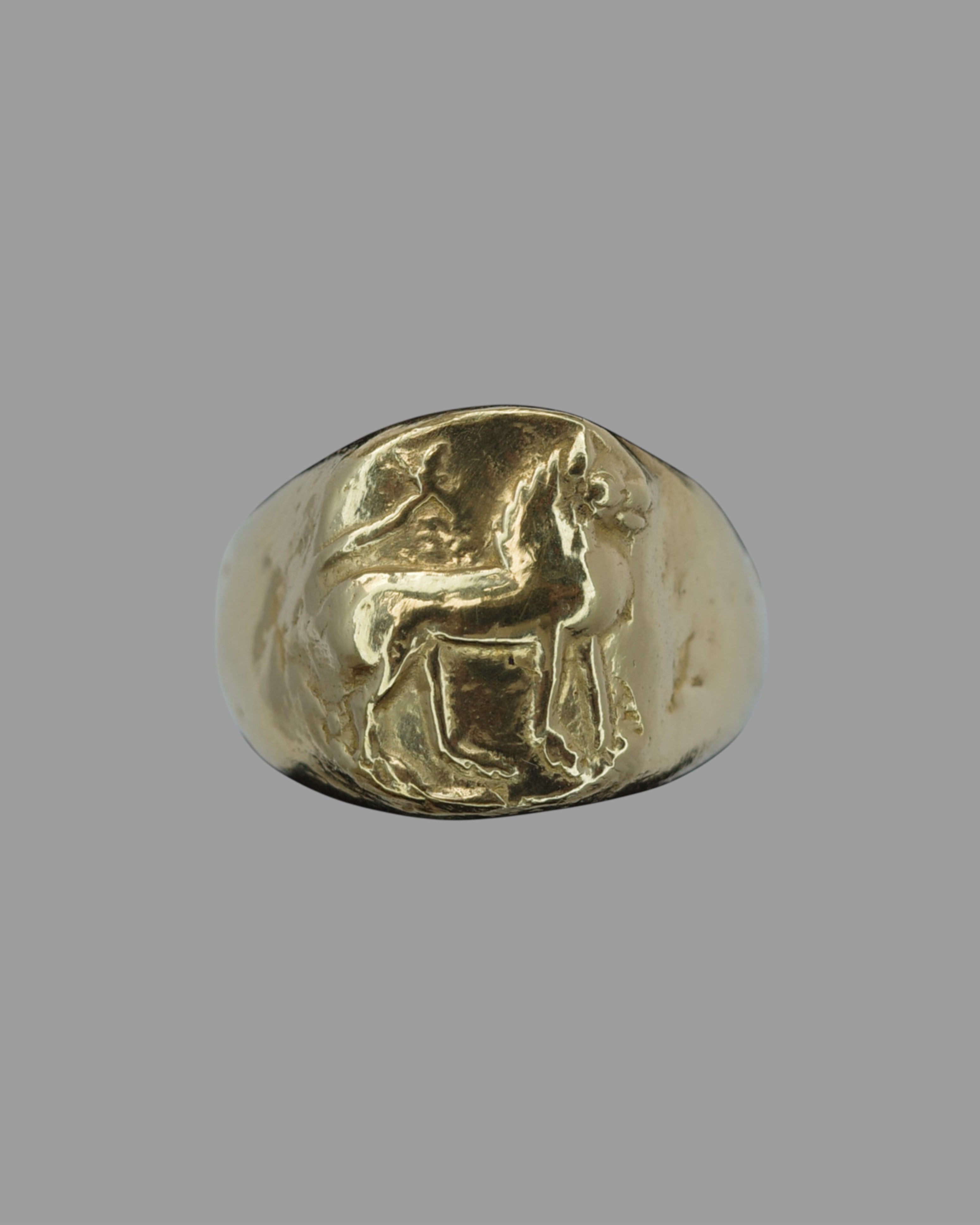 LION SIGNET - 18K GOLD VERMEIL