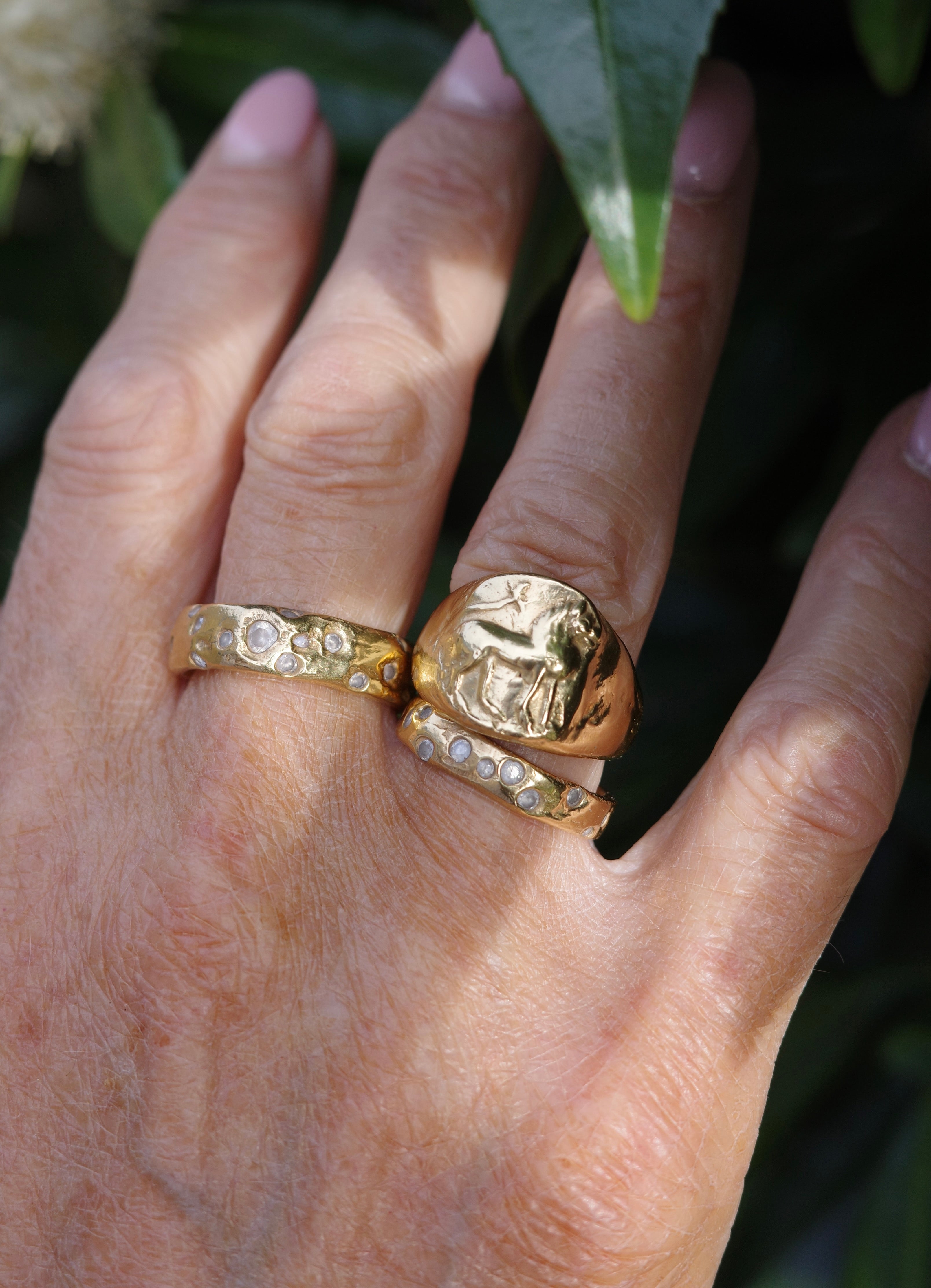 LION SIGNET - 18K GOLD VERMEIL